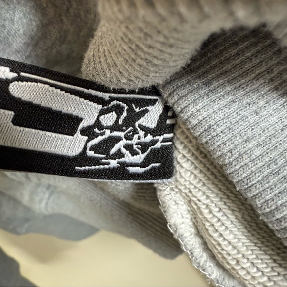 Streetwear Spider Scuba hoodie Men’s Large Grey Star Puff Print Young Thug style - Picture 13 of 13